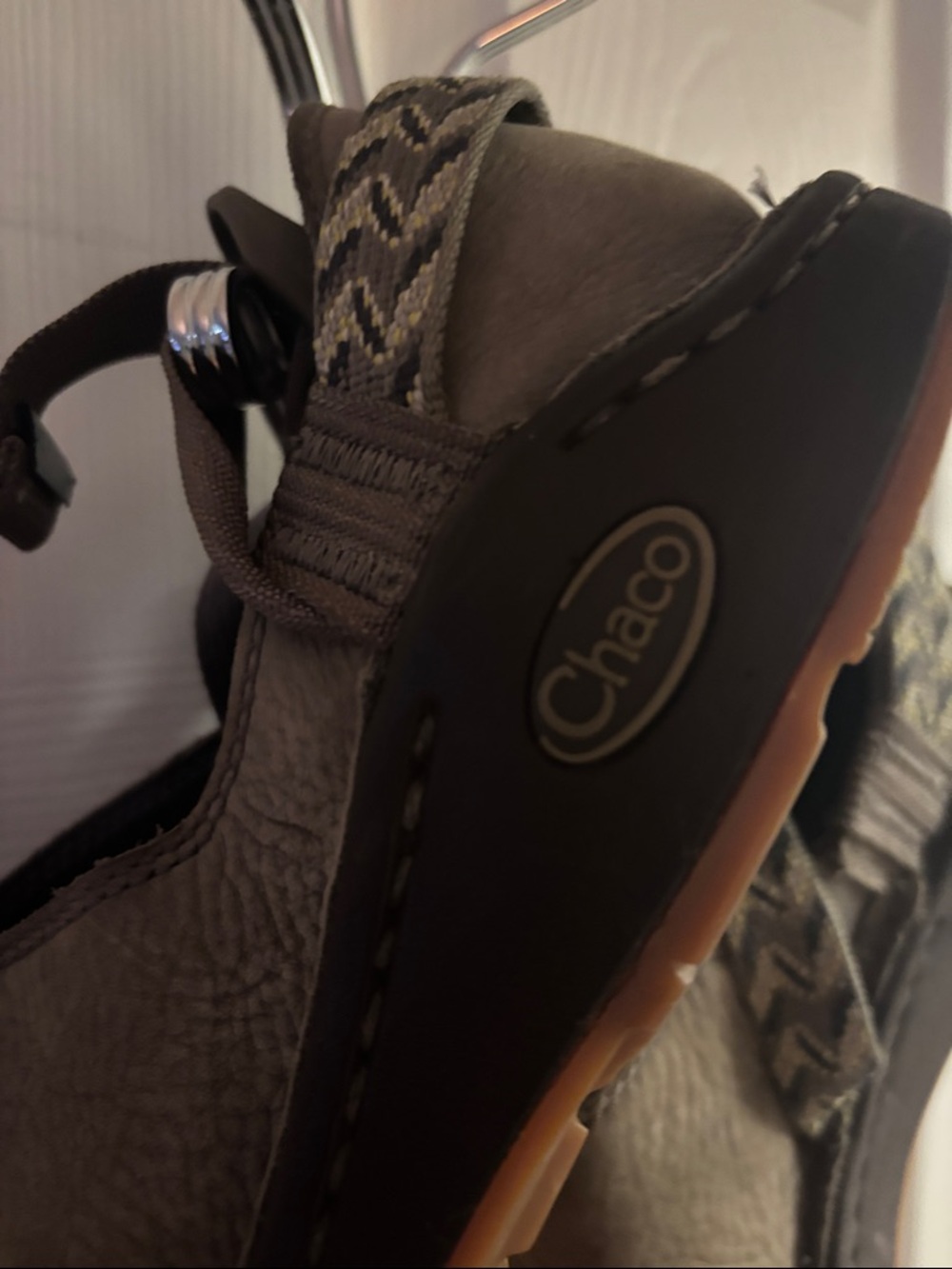 Keen Olive Green Slip-On Mary Jane with Patterned Strap - Picture 3 of 3